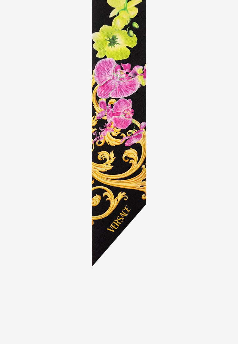 Floral Print Silk Scarf