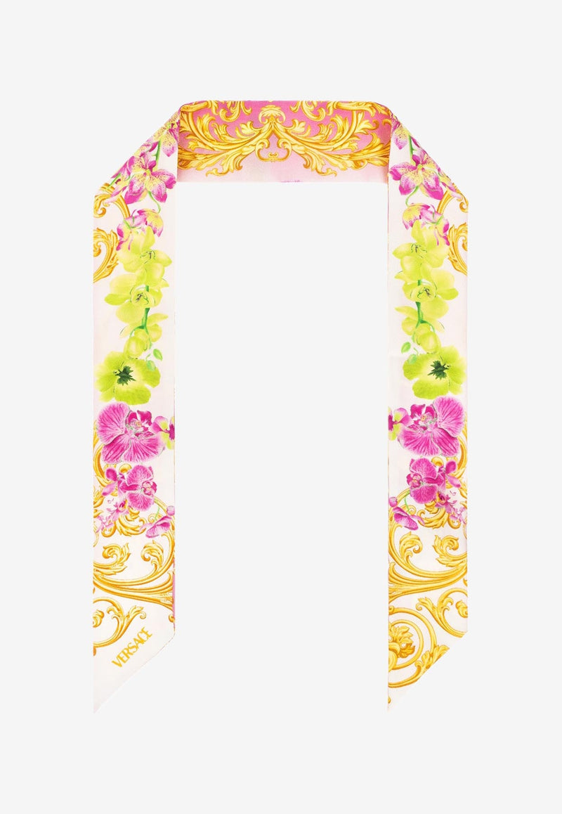 Floral Print Silk Scarf