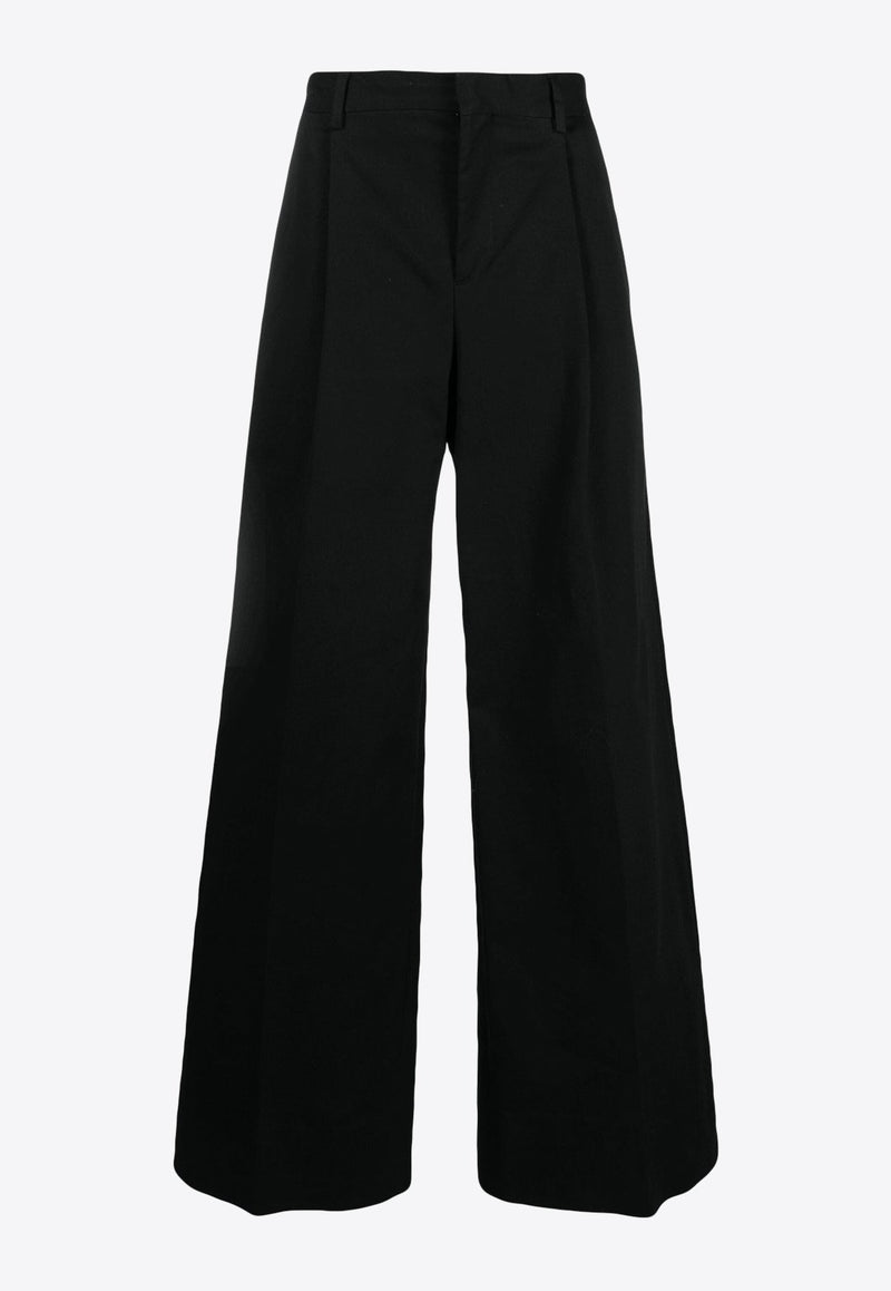 Wide-Leg Pleated Pants