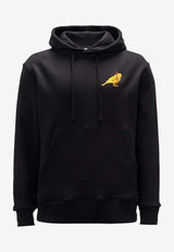 Canary Embroidered Drawstring Hoodie