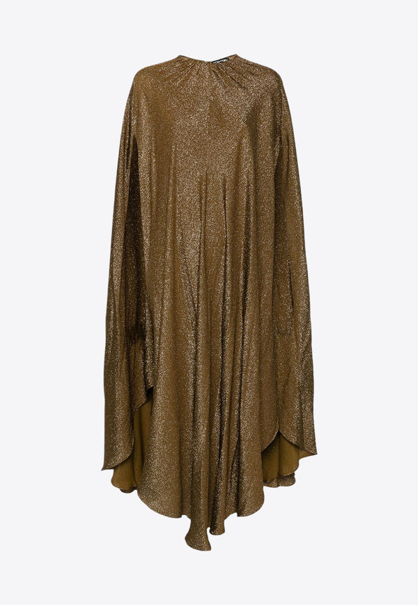 Asymmetric Lurex Silk Kaftan