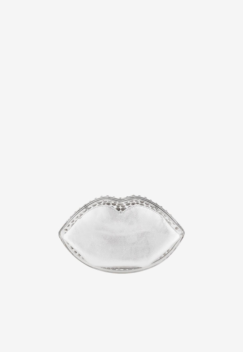 Kiss Me Minaudière Crystal Embellished Clutch