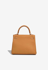 Kelly 25 in Sable Naturel Togo Leather with Gold Hardware