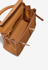 Kelly 25 in Sable Naturel Togo Leather with Gold Hardware