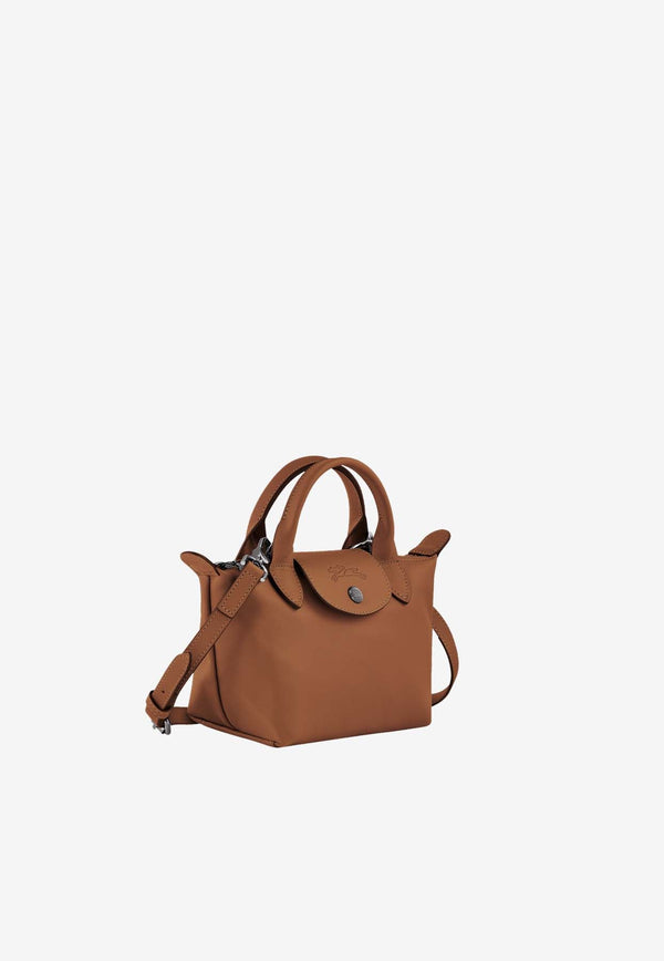 XS Le Pliage Xtra Leather Top Handle Bag