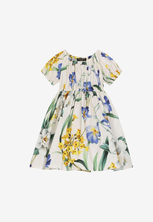 Baby Girls Floral Print Poplin Dress