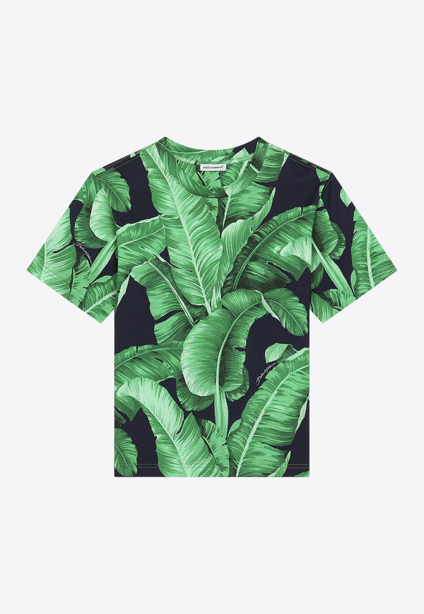 Boys Banana Tree Print T-shirt