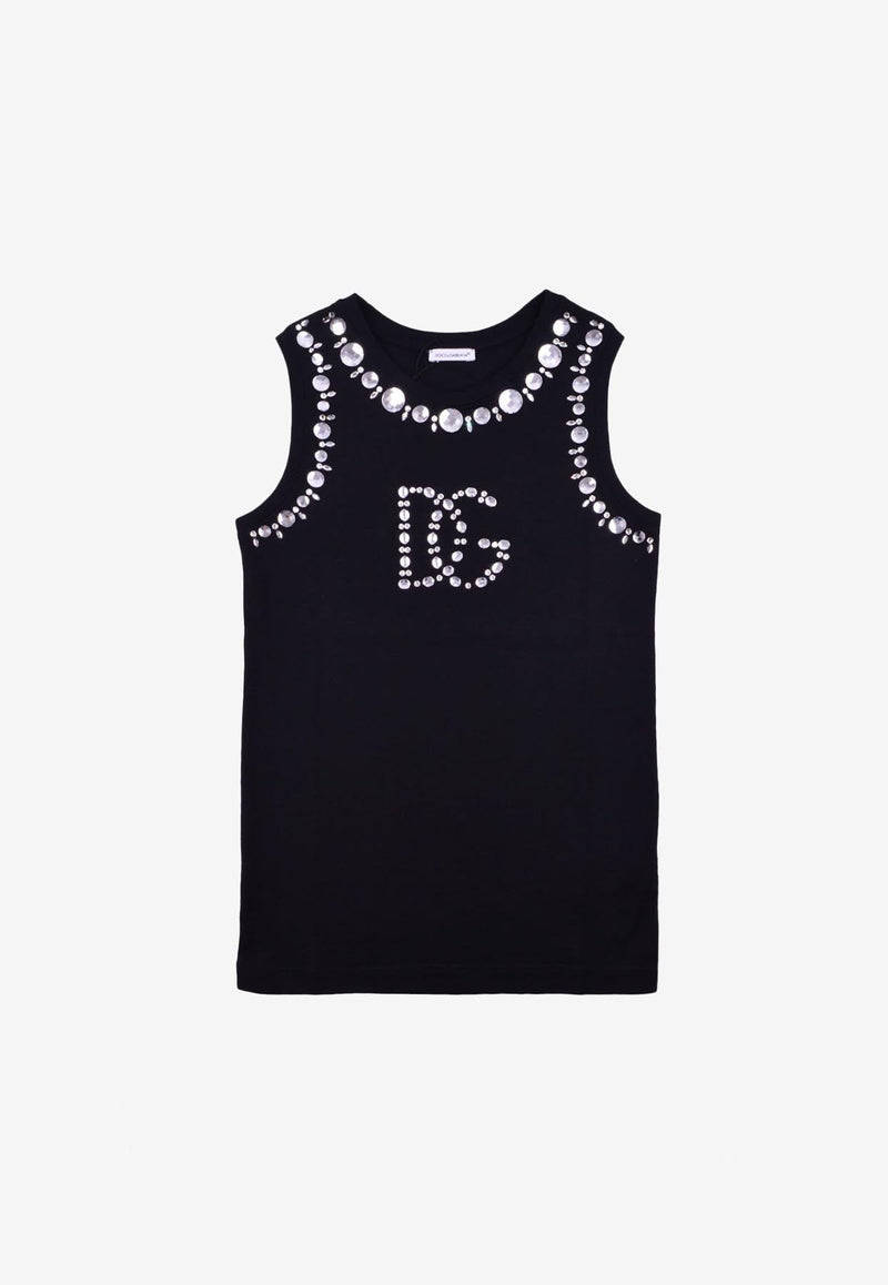 Girls Studded DG Logo Tank Top