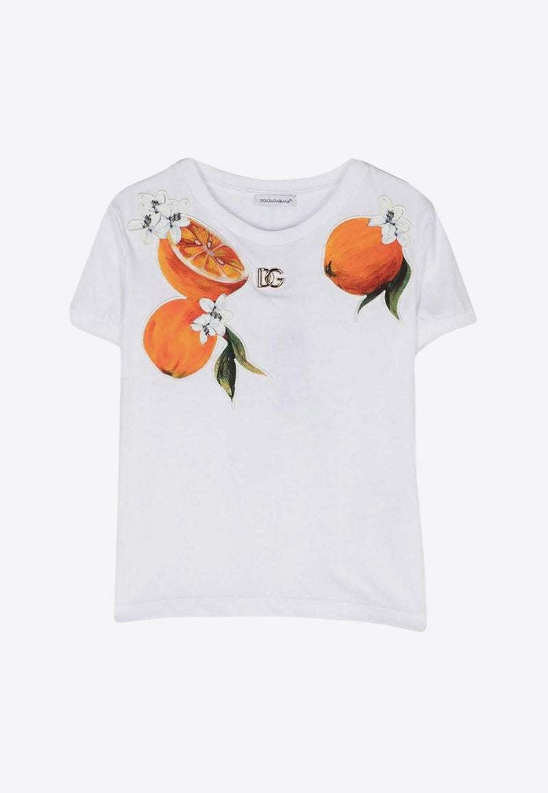 Girls Lemon Print T-shirt
