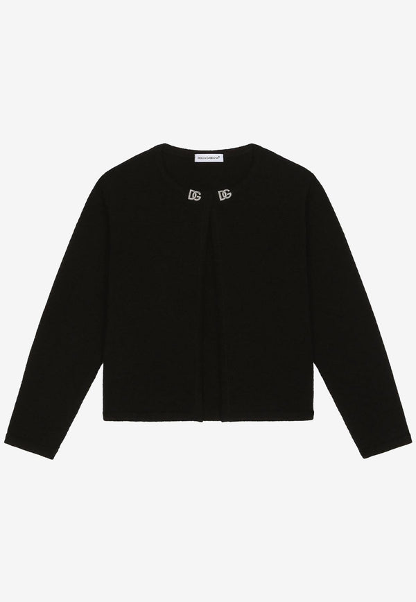 Girls DG Logo Cashmere Cardigan