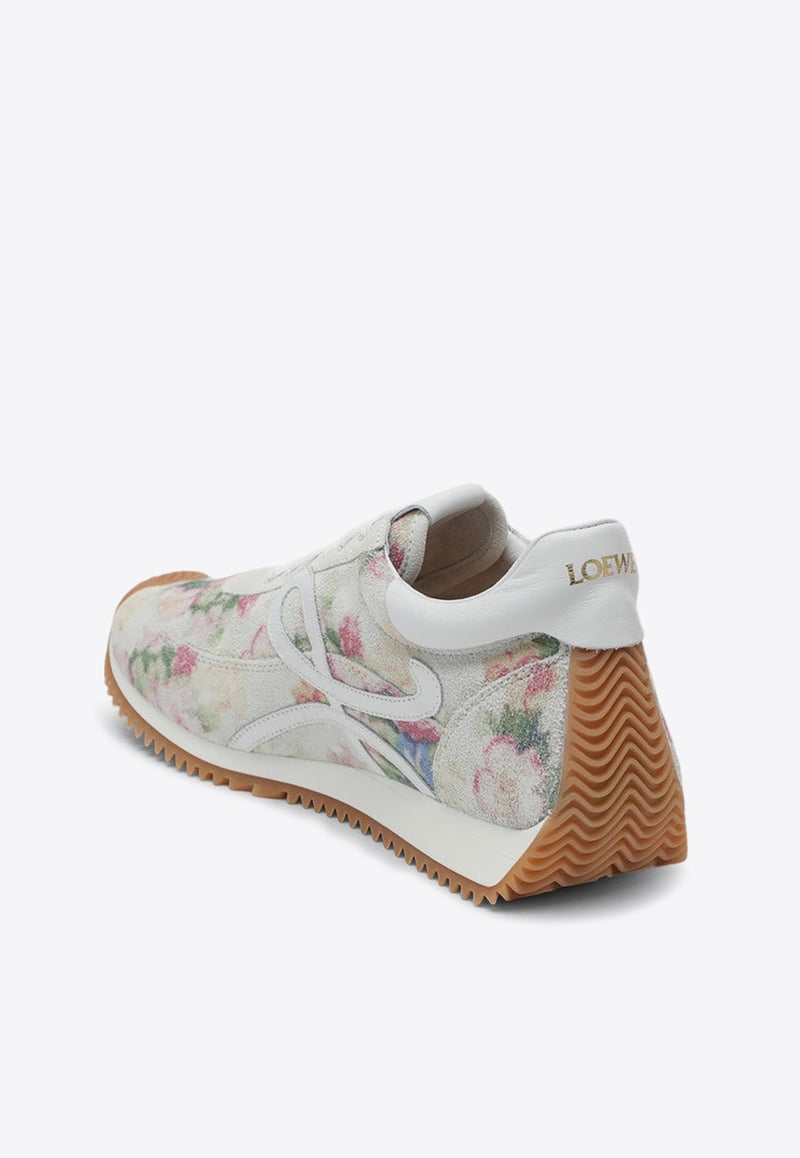 Flow Runner Floral Suede Sneakers