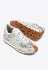 Flow Runner Floral Suede Sneakers