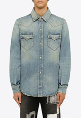 Classic Long-Sleeved Denim Shirt