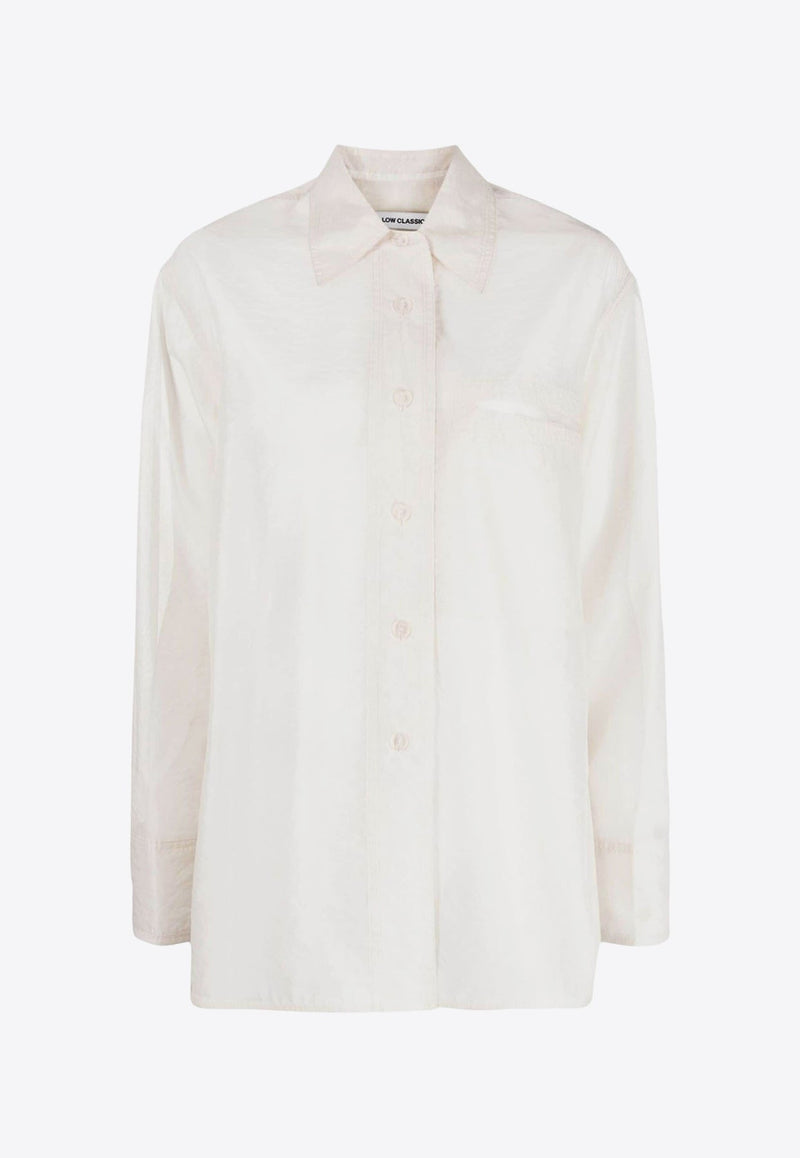 See-Through Stitch Long-Sleeved Shirt