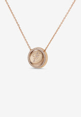 Me Oh Me VIP Full Pavé Red 18K Rose Gold Diamond Necklace