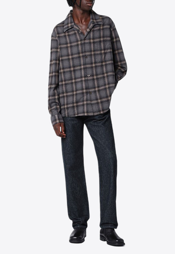 Heusen Plaid Check Long-Sleeved Shirt