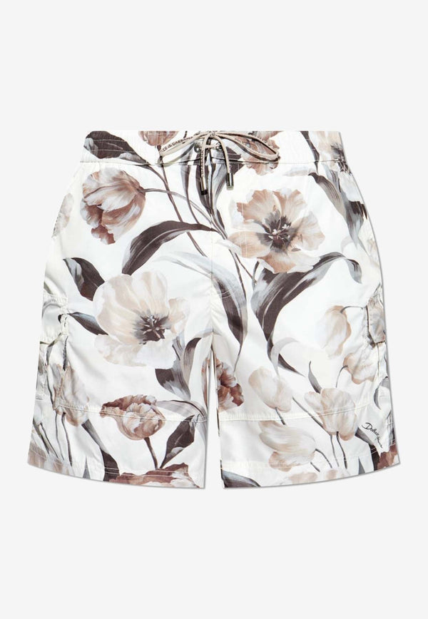 Floral Print Swim Shorts