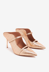 Maureen 85 Metallic Leather Mules