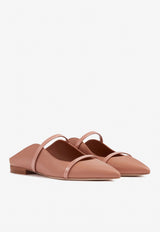 Maureen Pointed Flat Mules in Nappa Leather