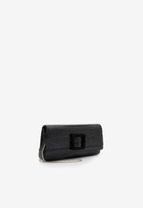 Maygot Croc-Embossed Leather Clutch