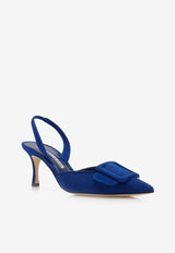 Maysli 70 Suede Buckle Detail Slingback Pumps