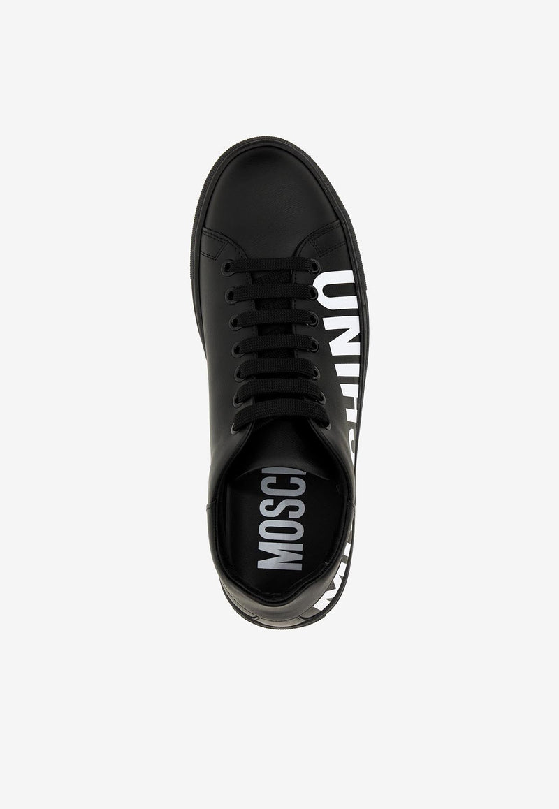 Logo Low-Top Leather Sneakers