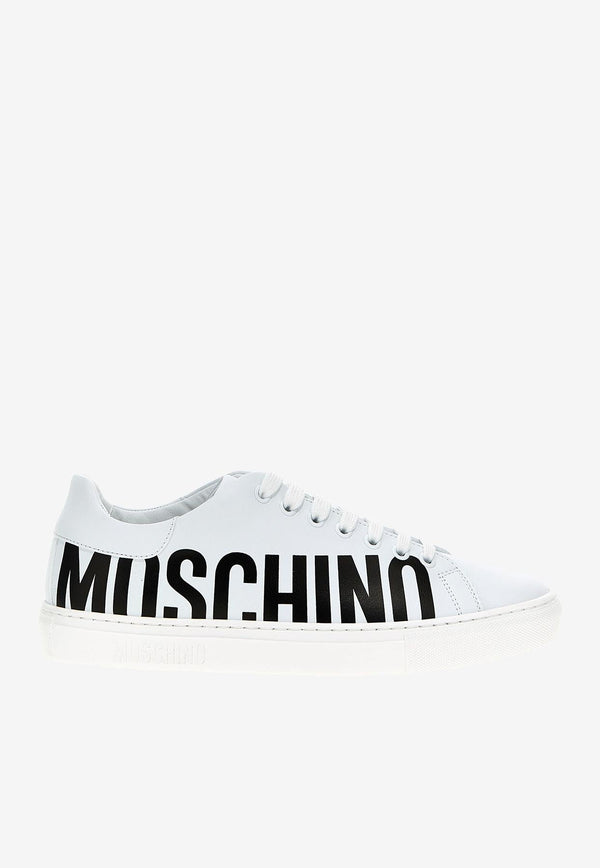 Logo Low-Top Leather Sneakers