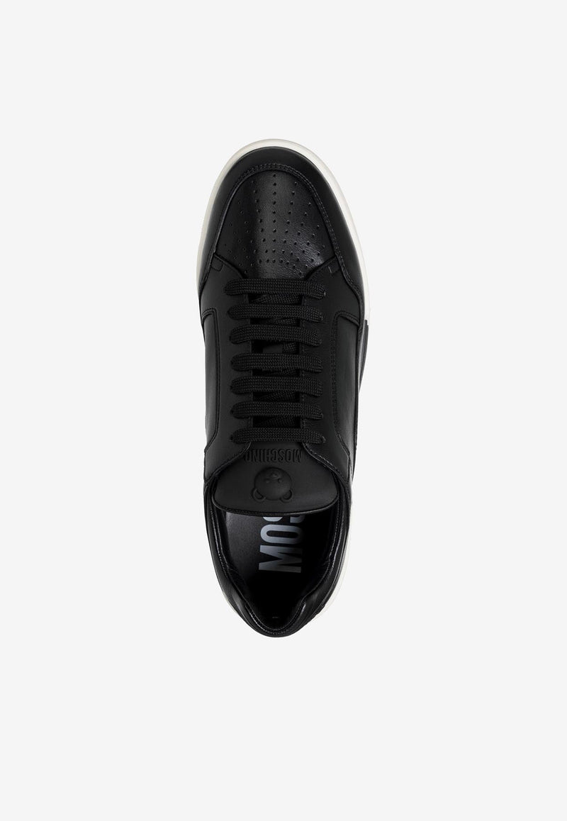 Low-Top Faux Leather Sneakers