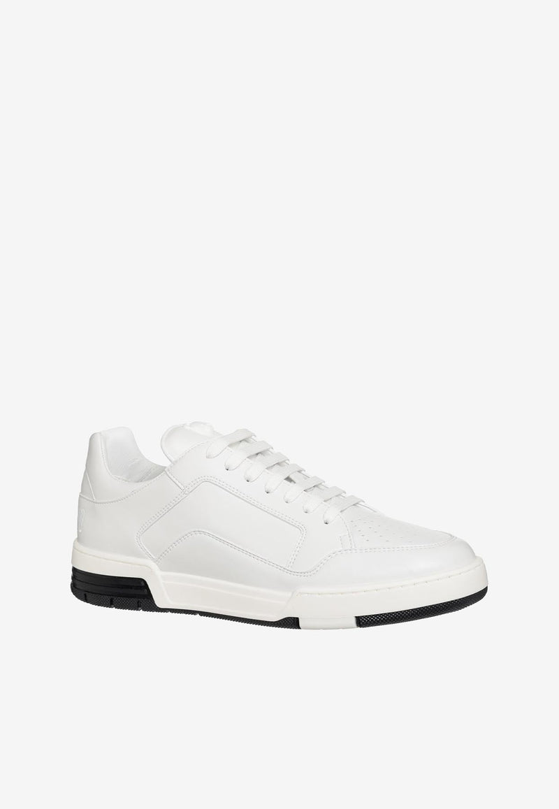 Low-Top Faux Leather Sneakers