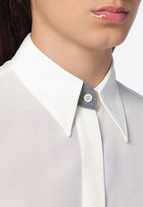 Semi-Sheer Boxy Silk Shirt