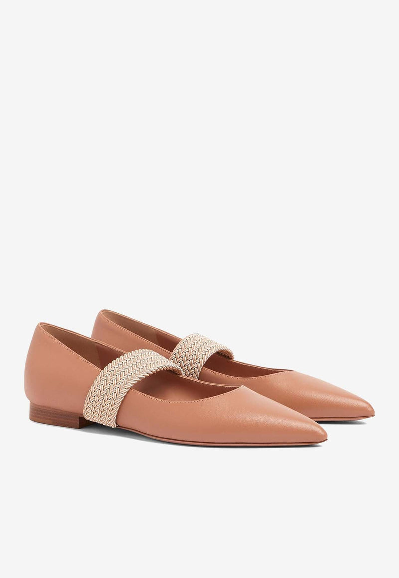 Melanie Pointed Flats in Nappa Leather