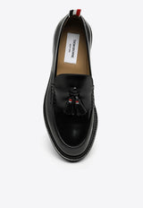 Leather Moccasin Loafers with Tassels