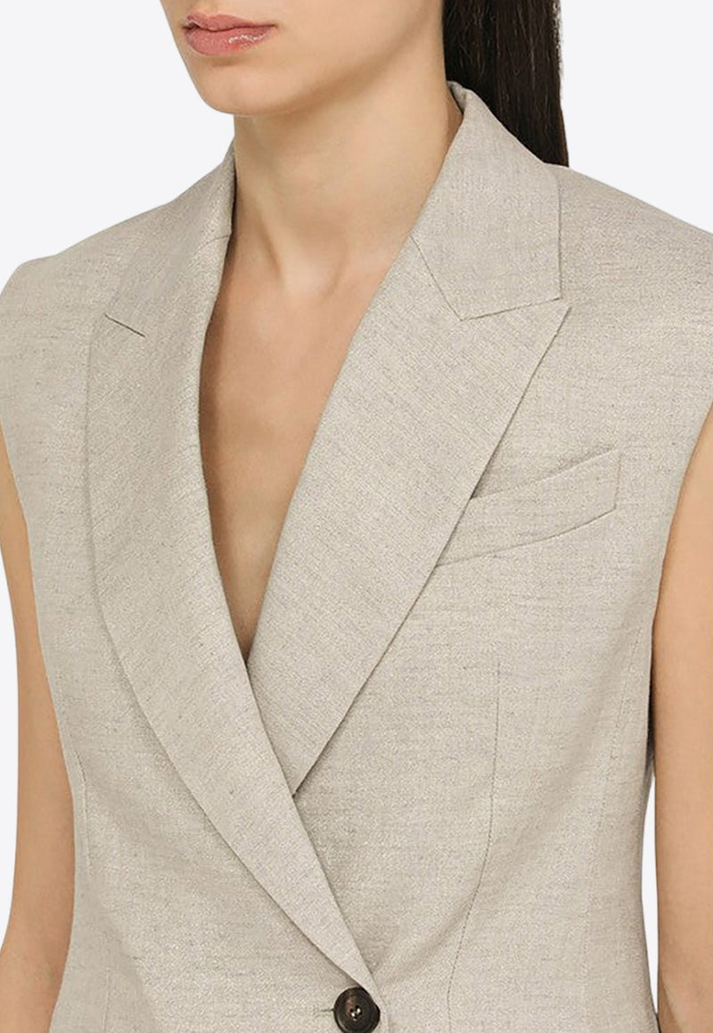 Single-Breasted Lurex Waistcoat