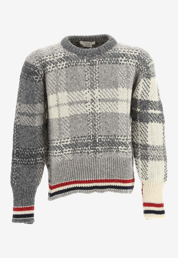Tartan Check Wool-Blend Sweater