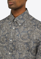 Paisley Print Long-Sleeved Shirt