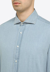 Long-Sleeved Denim Shirt