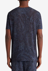 Paisley Print Short-Sleeved T-shirt