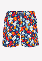 Moorise 1977 Spring Flowers Nylon Swim Shorts