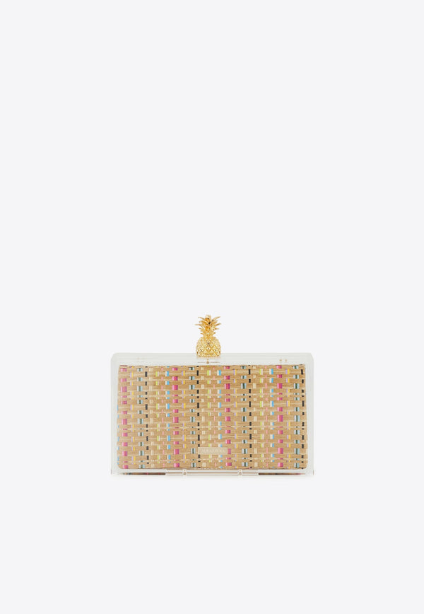 Mustique Clutch with Raffia Pouch