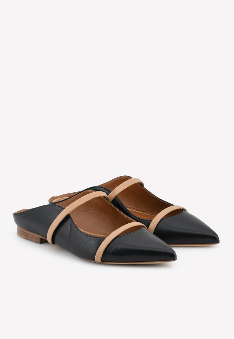 Maureen Flat Mules in Nappa Leather