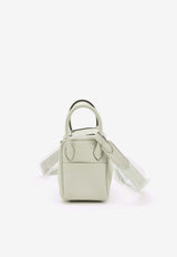 Mini Lindy 20 in Gris Neve Clemence Leather with Palladium Hardware