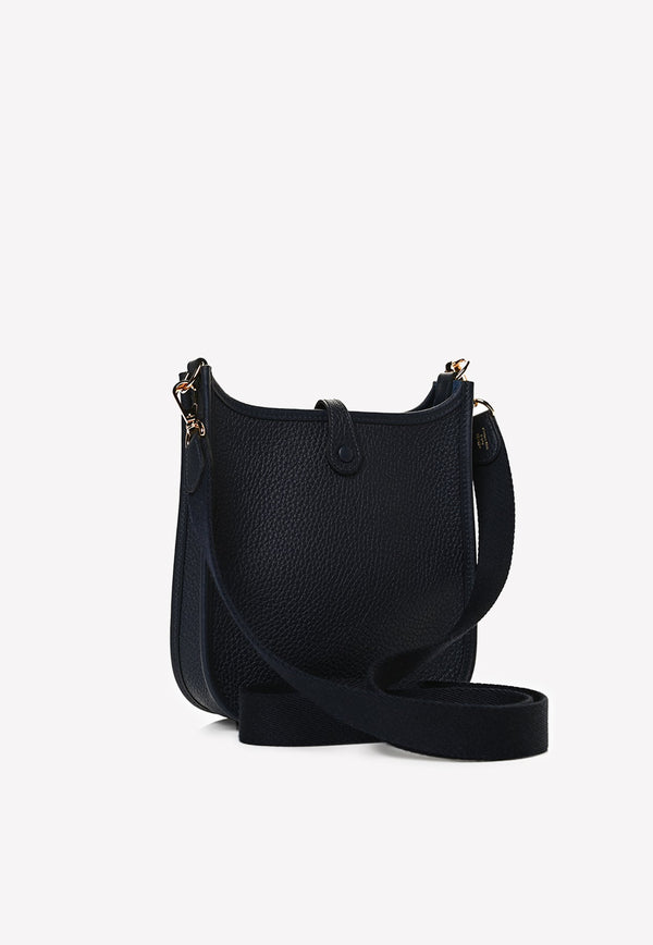 Mini Evelyn in Bleu Nuit Taurillon Clemence with Gold Hardware