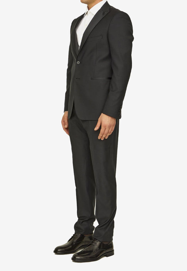 Two-Piece Tuxedo Suit in Wool