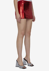 Rue Rectangular Sequin Mini Skirt