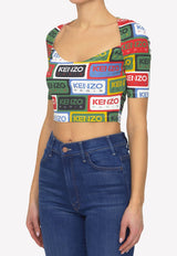 Logo Print Cropped Top