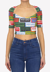 Logo Print Cropped Top