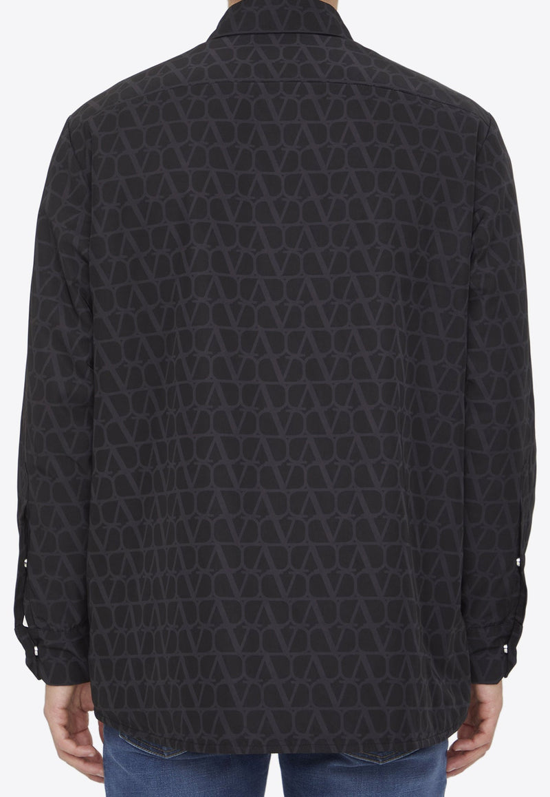 VLogo Pattern Long-Sleeved Shirt