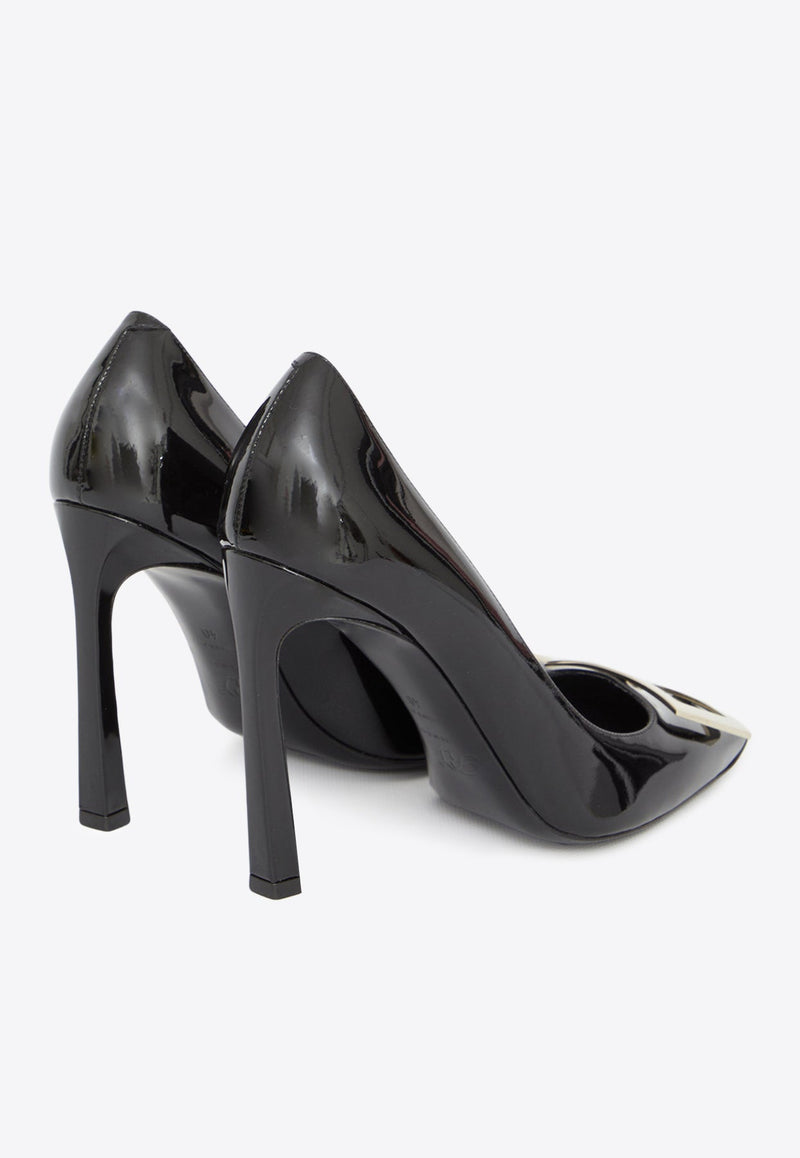 Belle Vivier Trompette 100 Pumps in Patent Leather