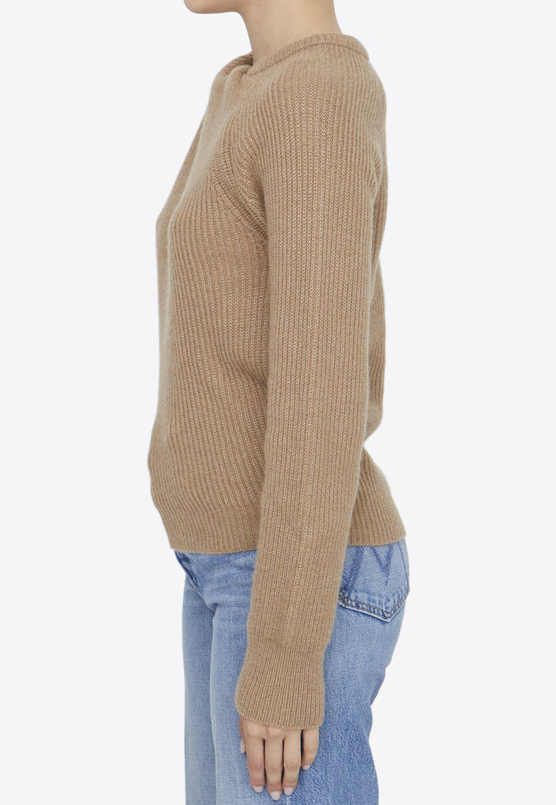 Ribbed-Knit Cashmere Sweater