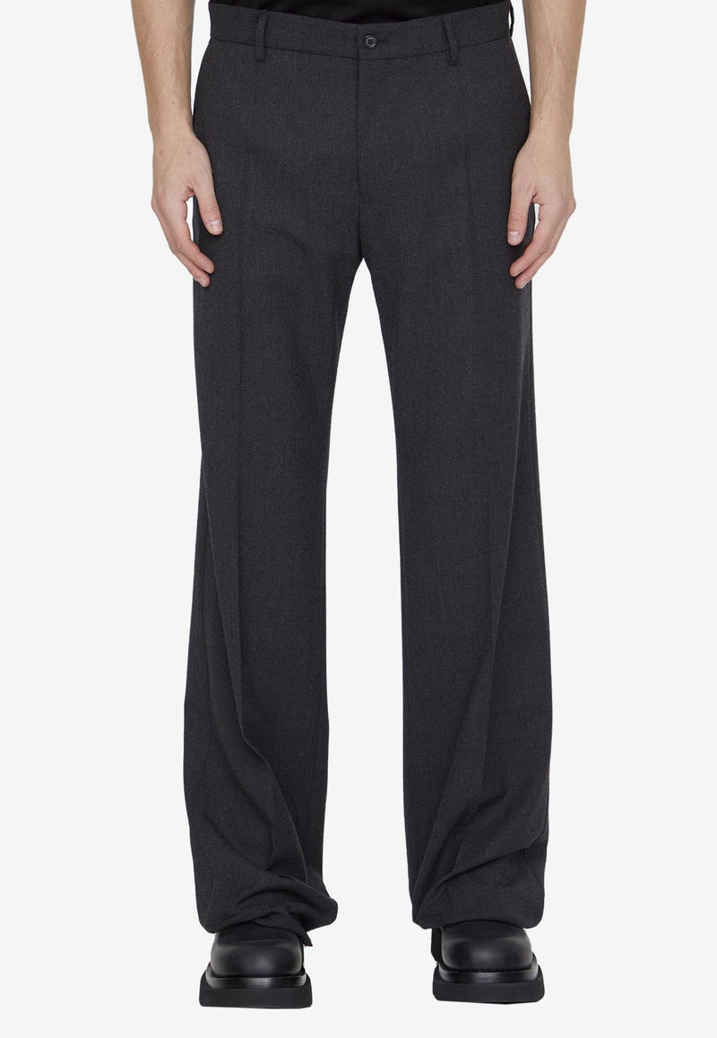 Straight-Leg Tailored Pants